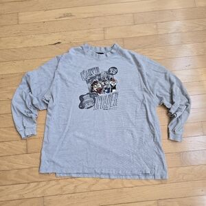 90's vintage | Warner Bros Marvin the Martian gray long sleeve shirt | MENS XXL